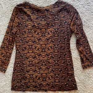 Alfani (Macy's) Tiered 3/4 Sleeve Blouse – Size Medium